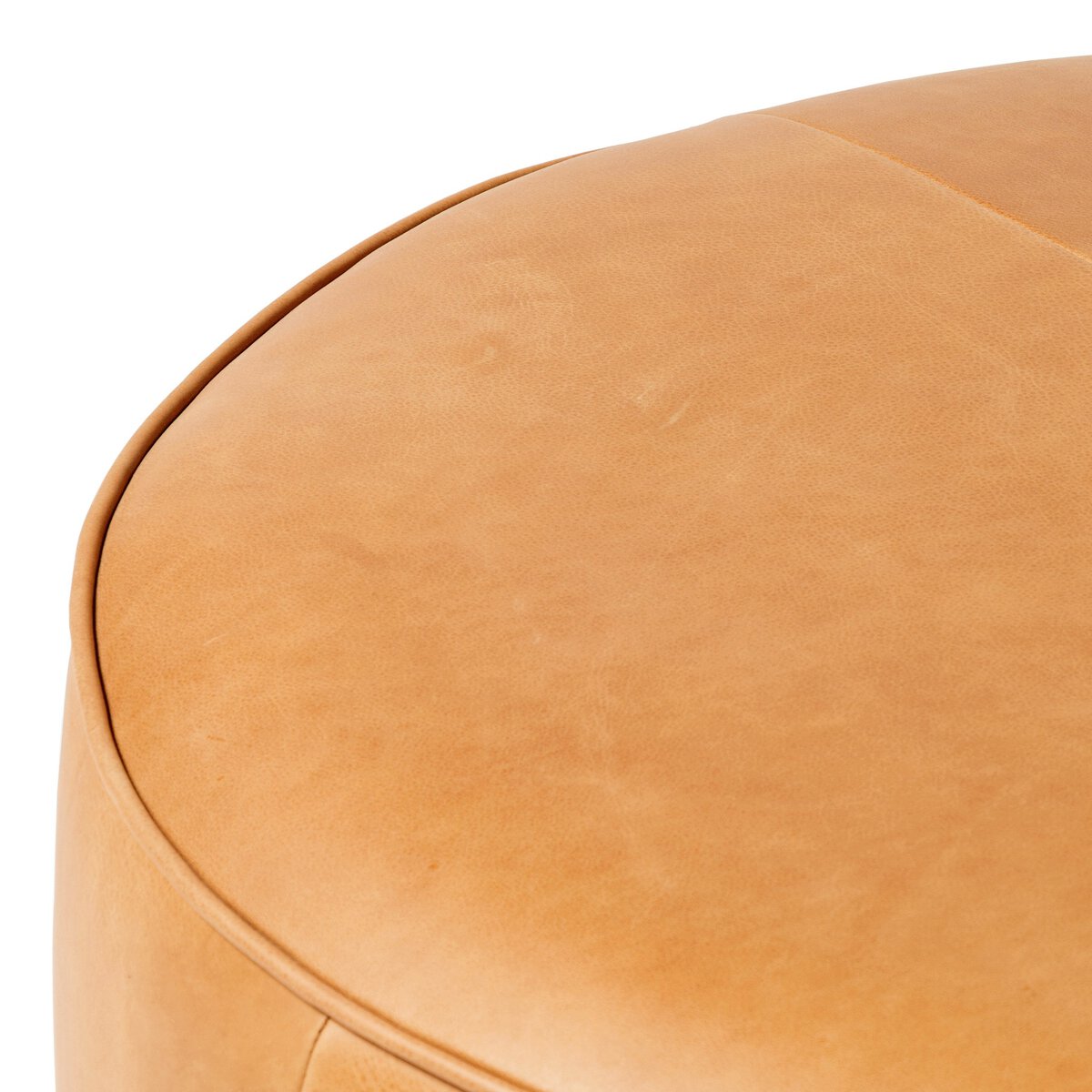 Sinclair Large Round Ottoman - Palermo Butterscotch