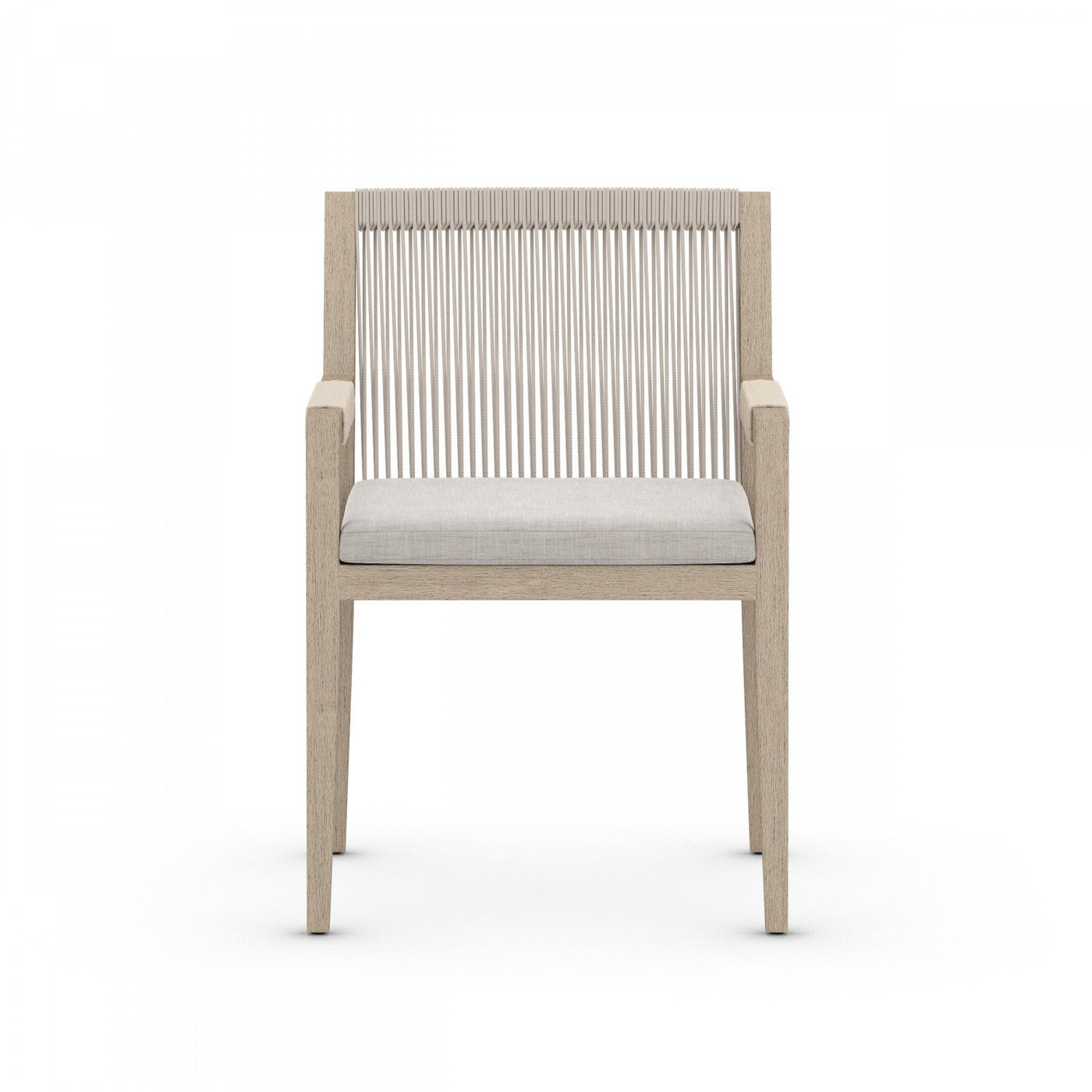 SHERWOOD OUTDOOR DINING ARMCHAIR, WASHED BROWN