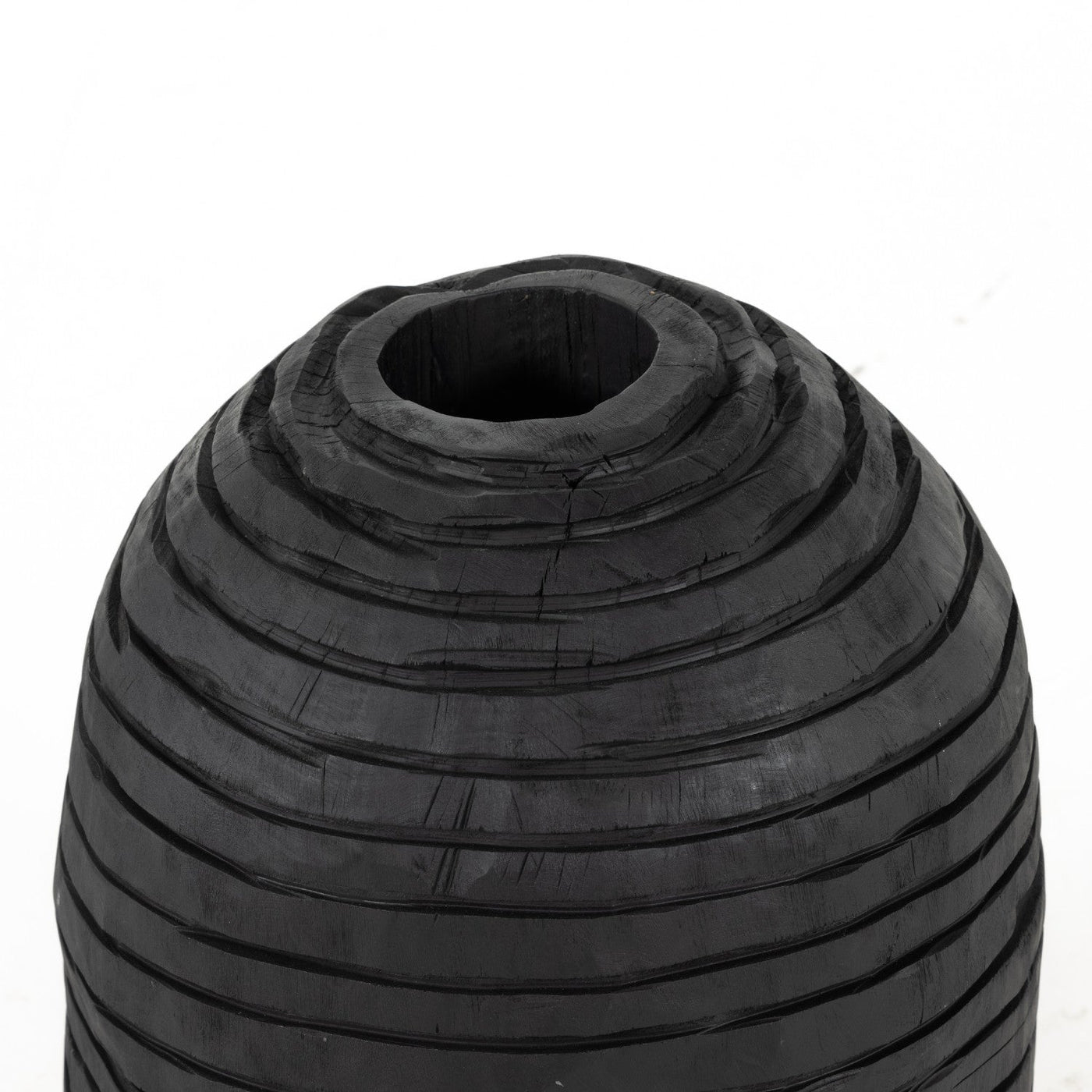 BETO BANDED VASE,CARBONIZED BLACK