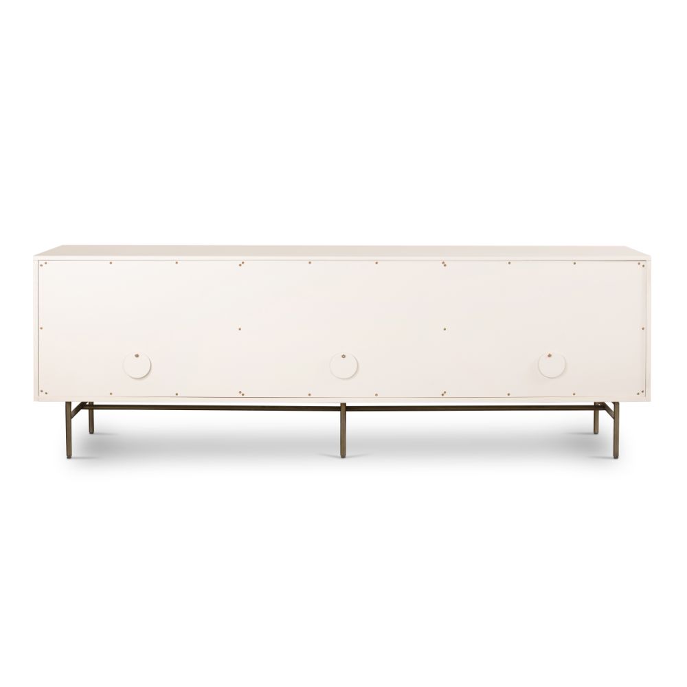 Luella Media Console-Matte Alabaster